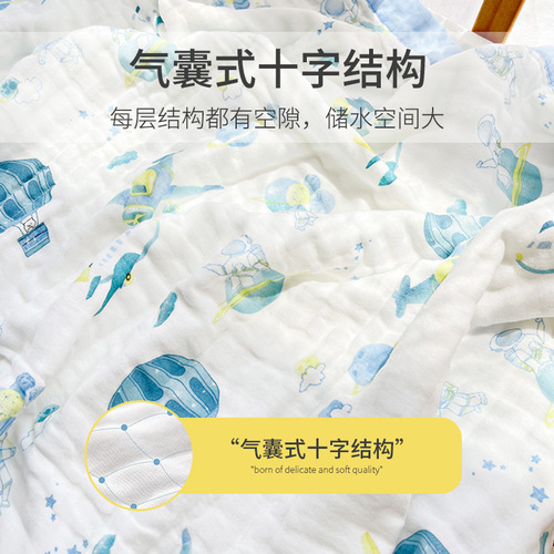 Factory wholesale children's baby blanket newborn baby gauze blanket spring and summer gauze cotton baby blanket towel single 
