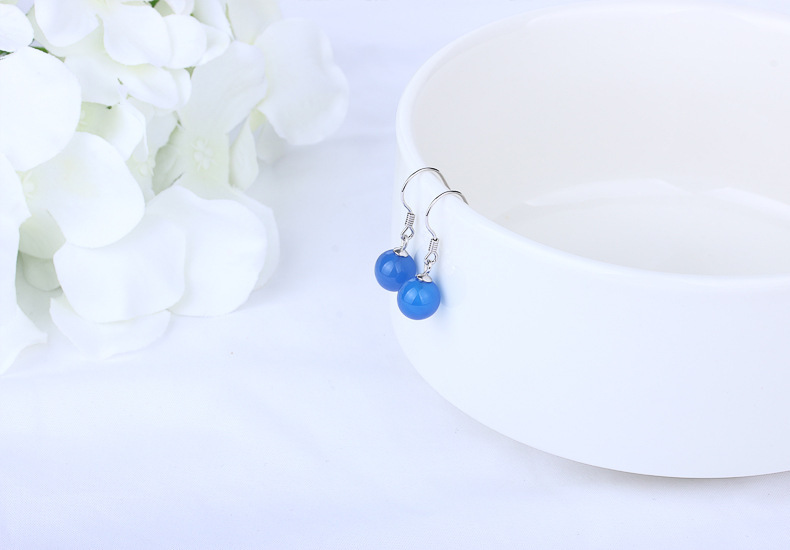 1 Pair 925 Sterling Silver Gem Geometric Drop Earrings display picture 4