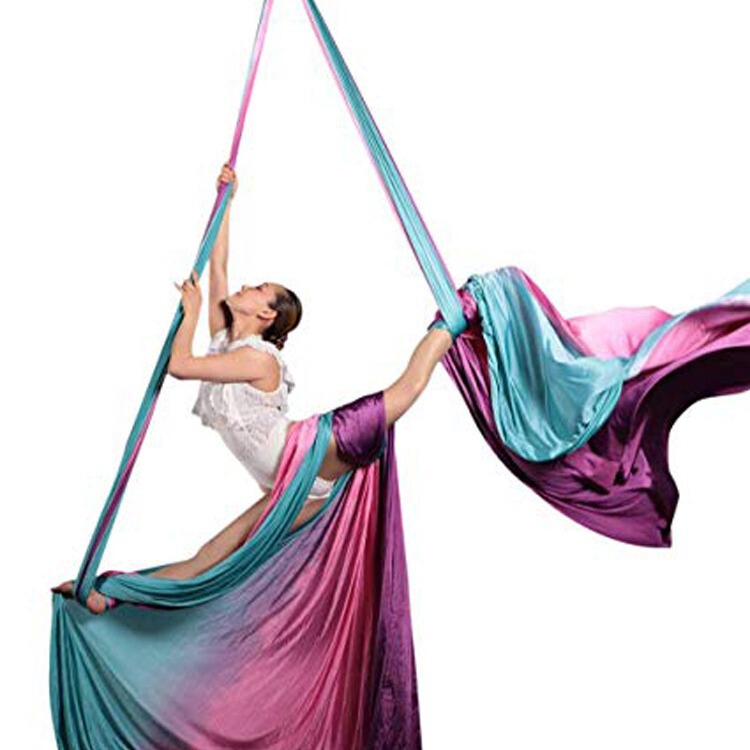 2024 cross-border exclusive colorful aerial yoga hammock artistic gymnastics dance anti-gravity stretching belt cloth