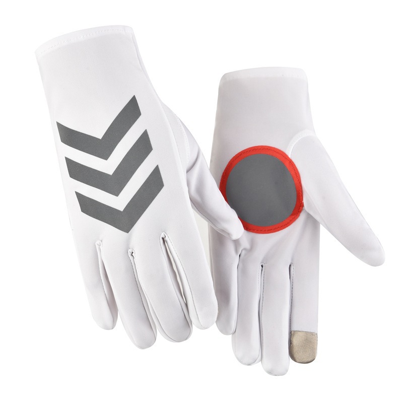 Guantes de servicio delgados de verano reflectores de dedo completo de hielo transpirable guantes de patrulla de etiqueta de tráfico