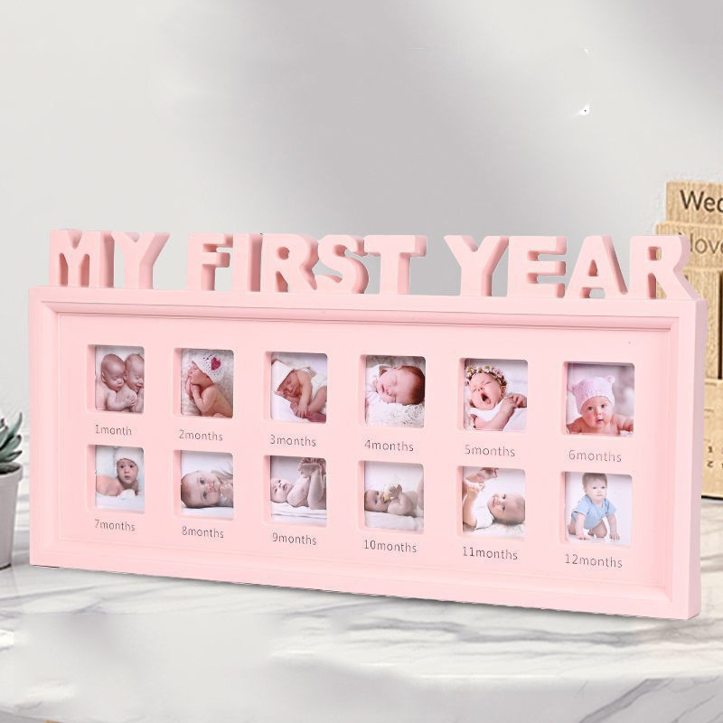 Baby and Kids One-Year-Old Growth Record Commemorative Photo Frame Baby Birthday Gift Full Moon Id Photo Commemorative