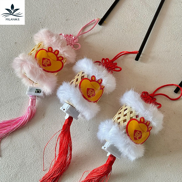 Linternas de bambú tejidas de China, flores de Año Nuevo, bolsas de incienso, flores de Año Nuevo, decoración, colgantes de Año Nuevo, joyas colgantes en maceta image 5
