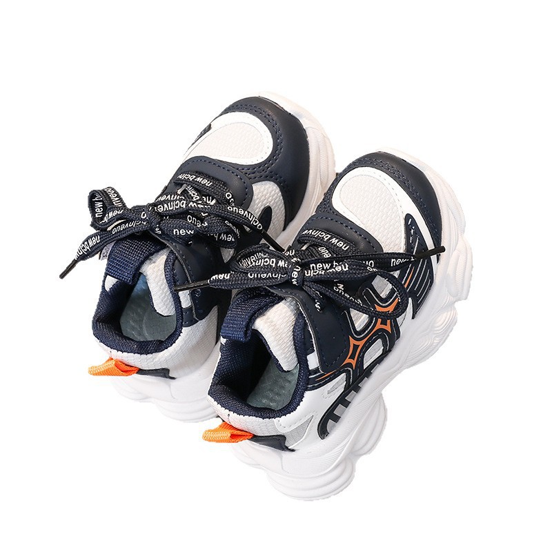 Bequeme Kindersneaker für Jungen und Mädchen | Leichte, rutschfeste Gummisohle | Klettverschluss | Neutrale Farben (Khaki, Schwarz, Blau)_voghion.com
