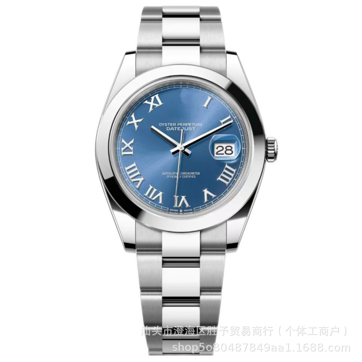 Fábrica C reloj de pulsera tipo diario de apertura de reloj de pulsera hombre correa de acero cara romana impermeable reloj mecánico automático completo