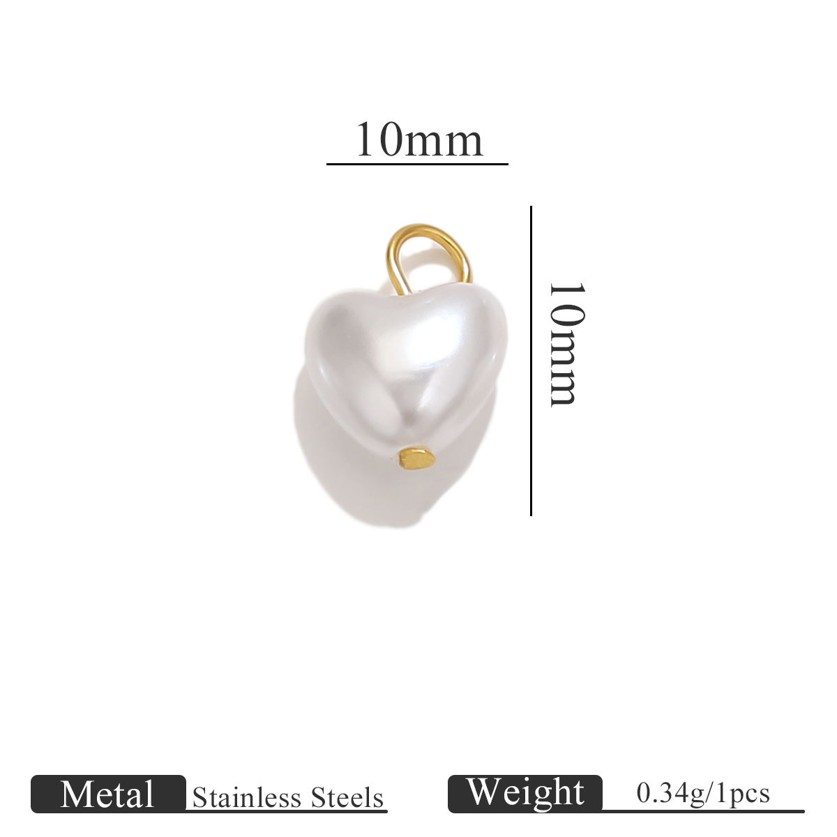 Acero inoxidable imitación de perlas colgantes DIY joyería hecha a mano cuentas pendientes de bola pulseras accesorios joyería al por mayor