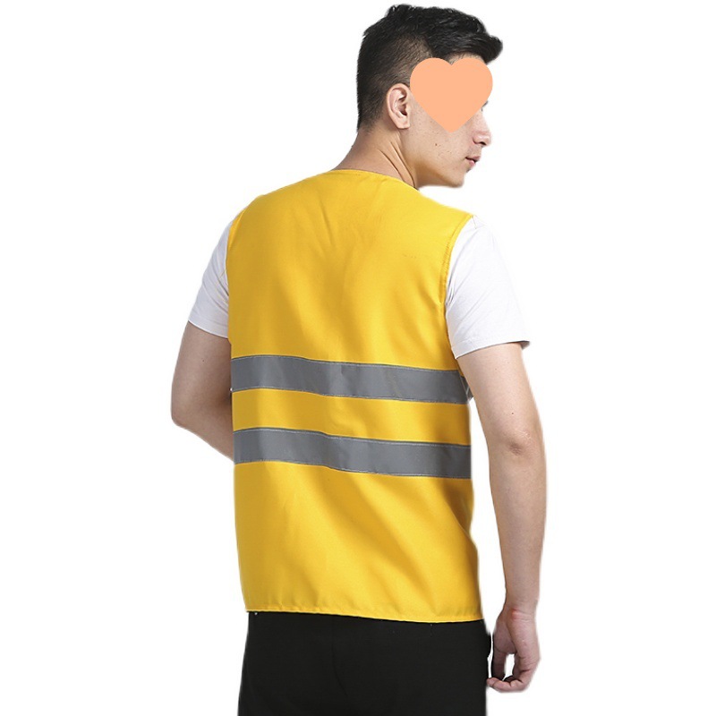 chaleco amarillo reflectante chaleco ferroviario chaleco de seguridad chaleco de limpieza de calles chaleco de carretera ropa de trabajo