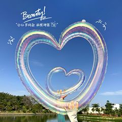 40inch 中空カラフルな透明な愛の風船屋外写真告白結婚式の装飾誕生日パーティーの装飾小道具