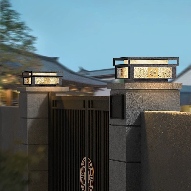 Дверная стойка света Солнечная лампа Вилла ворота Мито стены новая водонепроницаемая фара стигма солнце наружный внешний двор