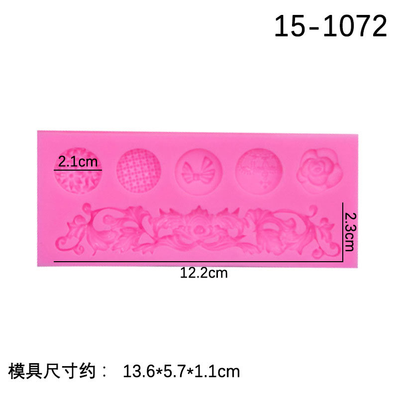 DIY hornear pastel molde vintage tengxian flor vid forma fondant silicona molde encaje patrón pastel borde