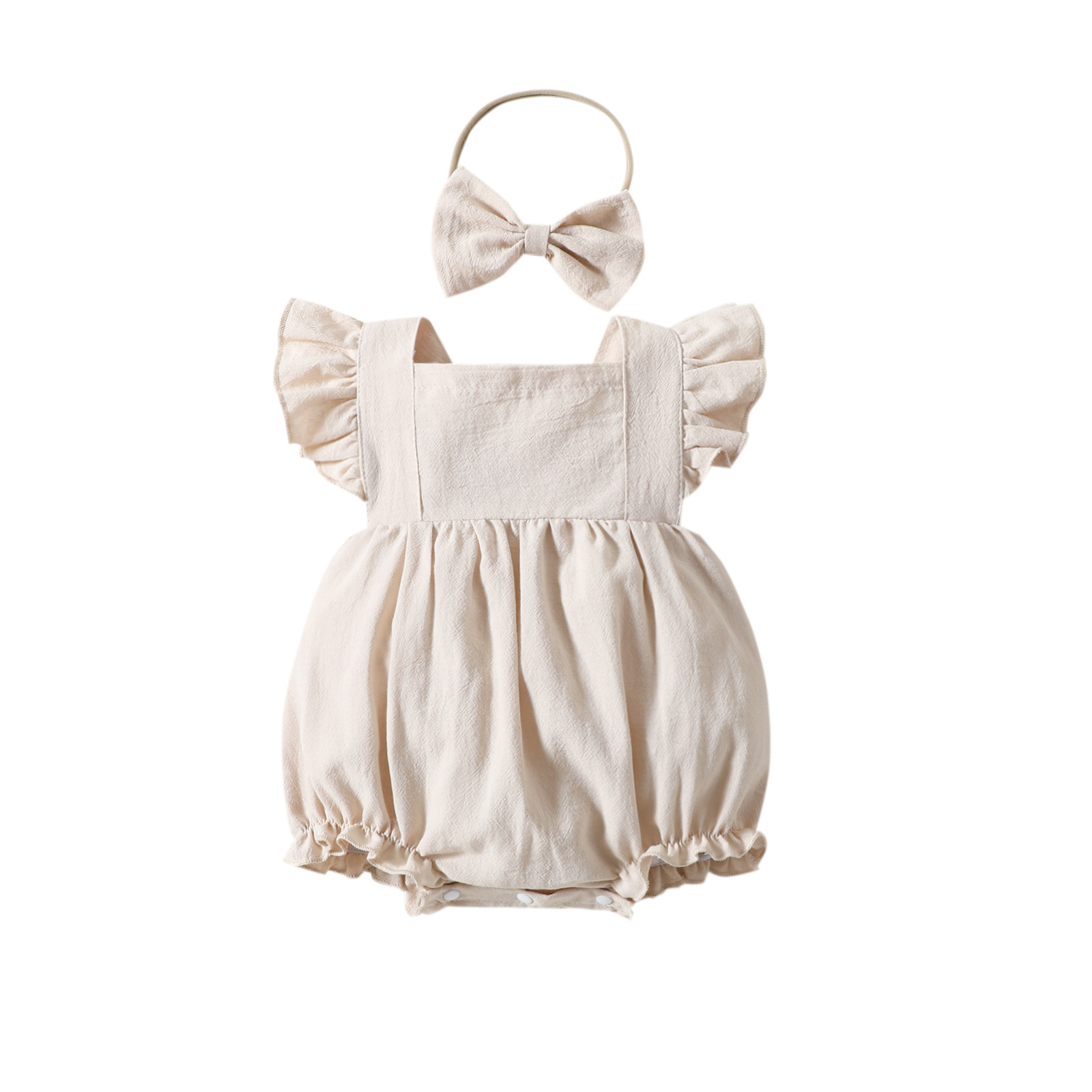 Cute Solid Color Polyester Girls Jumpsuits display picture 3