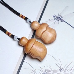 新品崖柏木男士手把件雕刻小李肥刀尚方寶劍工藝品掛件批發