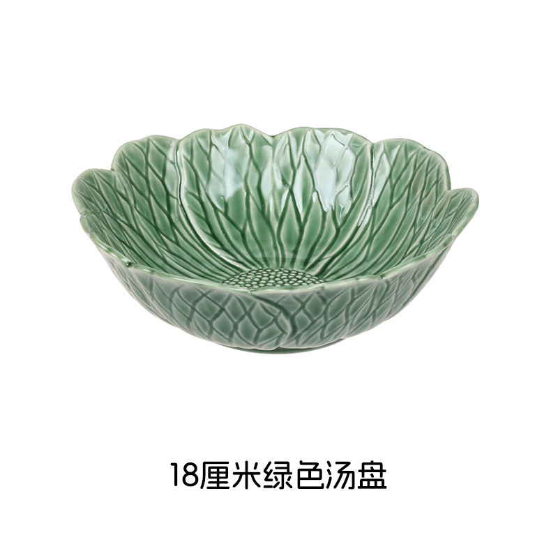 工場直送の色釉セラミック工芸品、牧歌的なスタイル、新鮮でキュートな子供用ボウル、皿、カップ、野菜セラミック食器セット|undefined