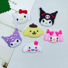 卡通三丽鸥软胶配饰 DIY手机壳鞋花水杯发饰饰品网红驱蚊手环贴片