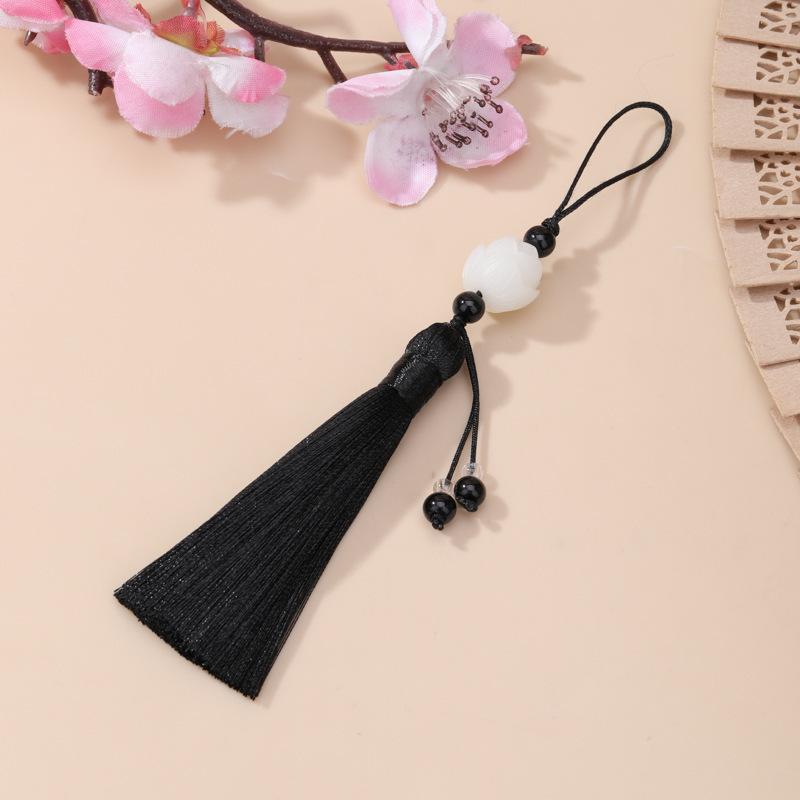 8cm三层莲花流苏手工diy手机吊穗车内吊坠包包挂件挂饰厂家批发款|undefined