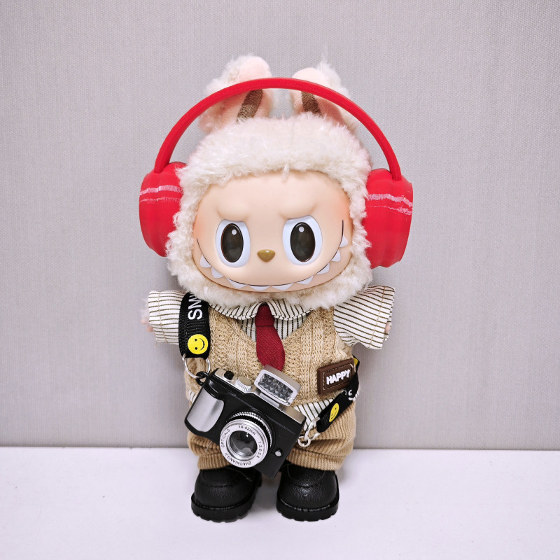 ラブブベビー服 1/2/3 世代 15cm17cm ラブブ服 ヘッドフォン カメラセット labubuv3 ベビー|undefined