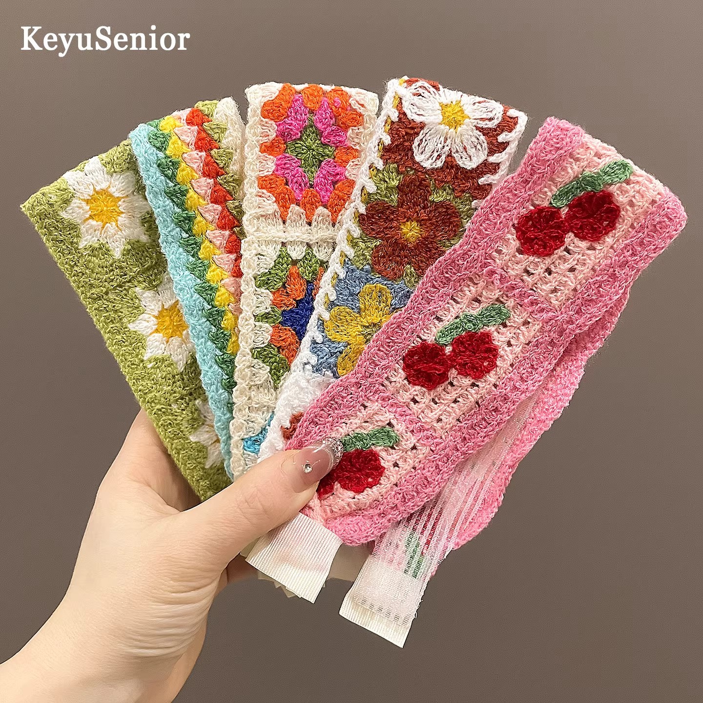 Knitted Hair Fringe Patch, Magic Hair Patch for Washing Face, Summer Hairband for Women, Hair Tidying Tool, Sticky Patch