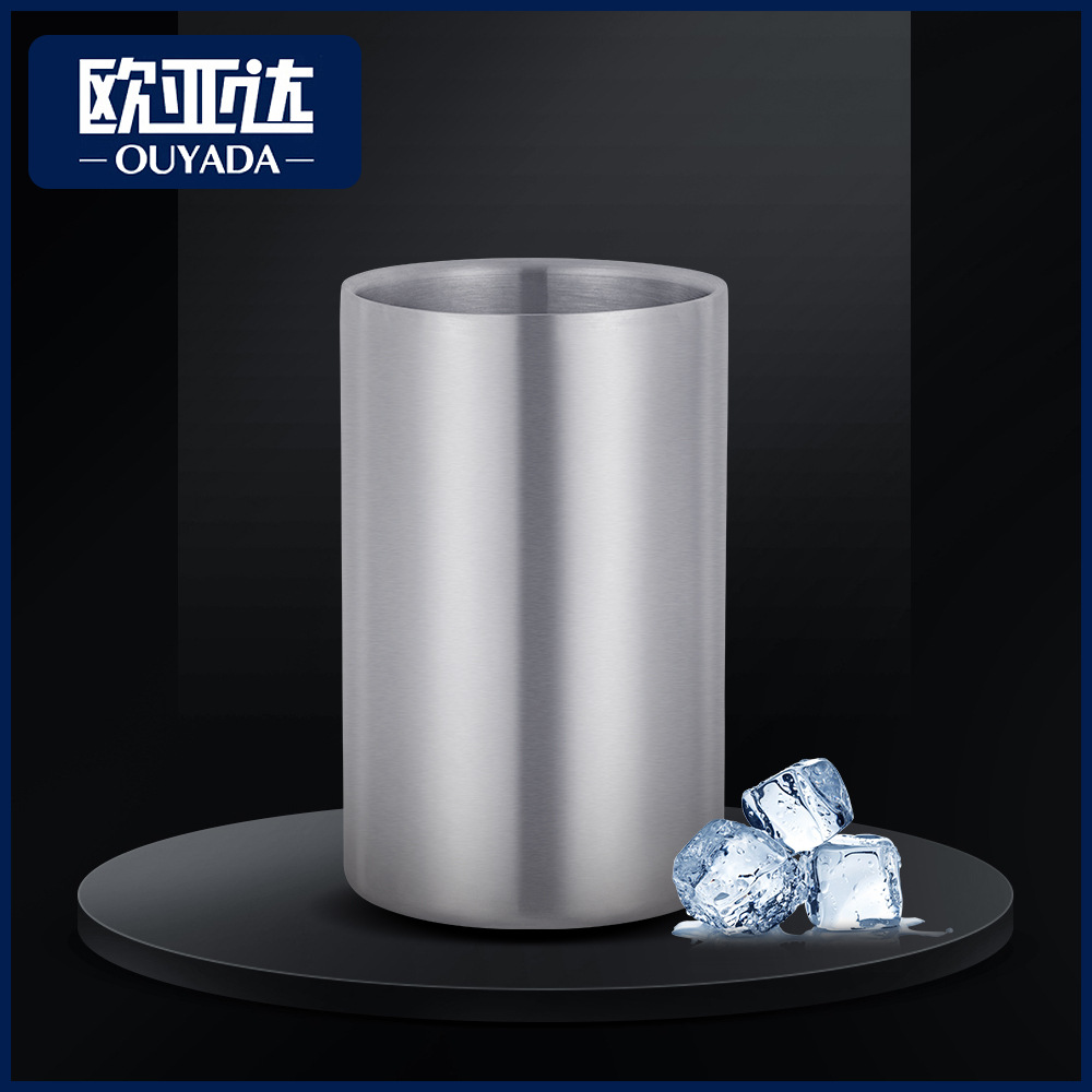 Double-layer ice bucket stainless steel for commercial use