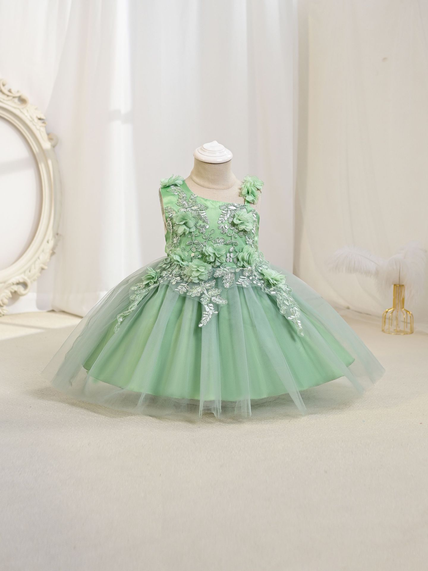 Nuevas niñas de verano vestido de princesa para niños vestidos exquisitos vestidos para niñas vestidos de malla para bebés ropa infantil image 5