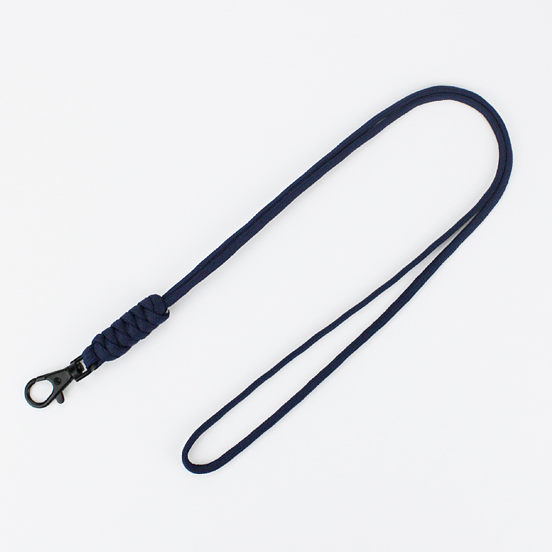 Nueva llave de cordón de permiso de trabajo cuerda de cuello anti-perdida Certificado de tarjeta escolar Cordón de teléfono móvil cuerda de paraguas creativa tejida a mano