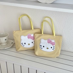 かわいい猫のハンドバッグ、小さなハンドバッグ、旅行の必需品、ポータブルハンドバッグ、小さくて軽く多用途のキャンバスの小さなバッグ
