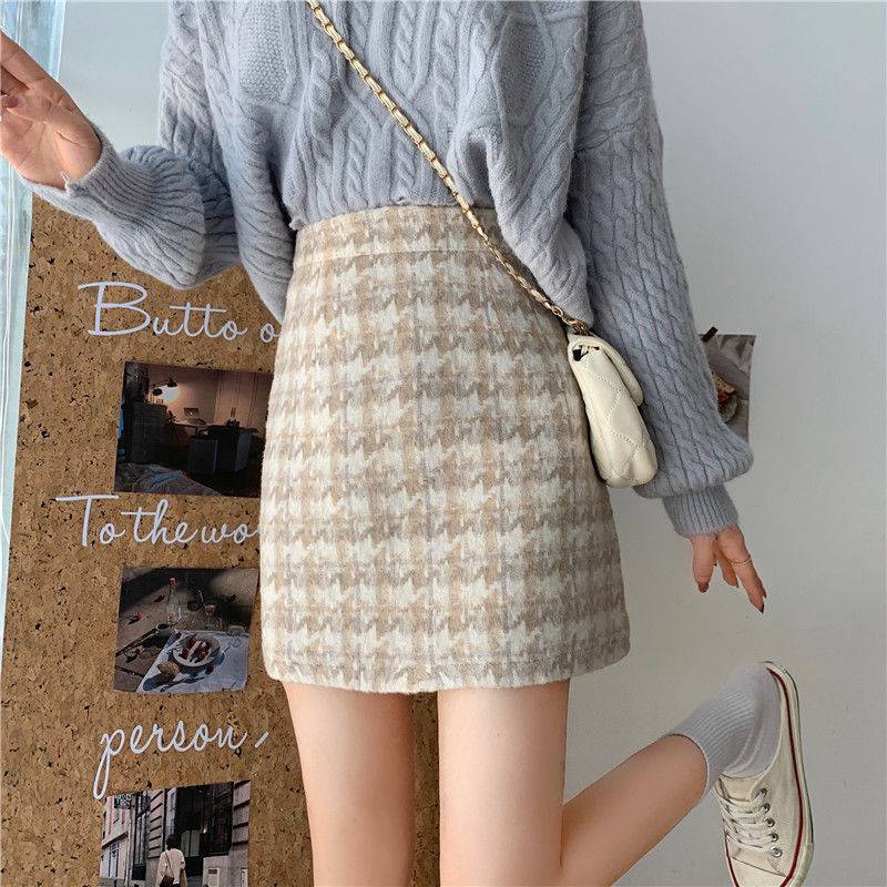 Women's New Retro High Waist Thick Woolen Skirt - Image 2