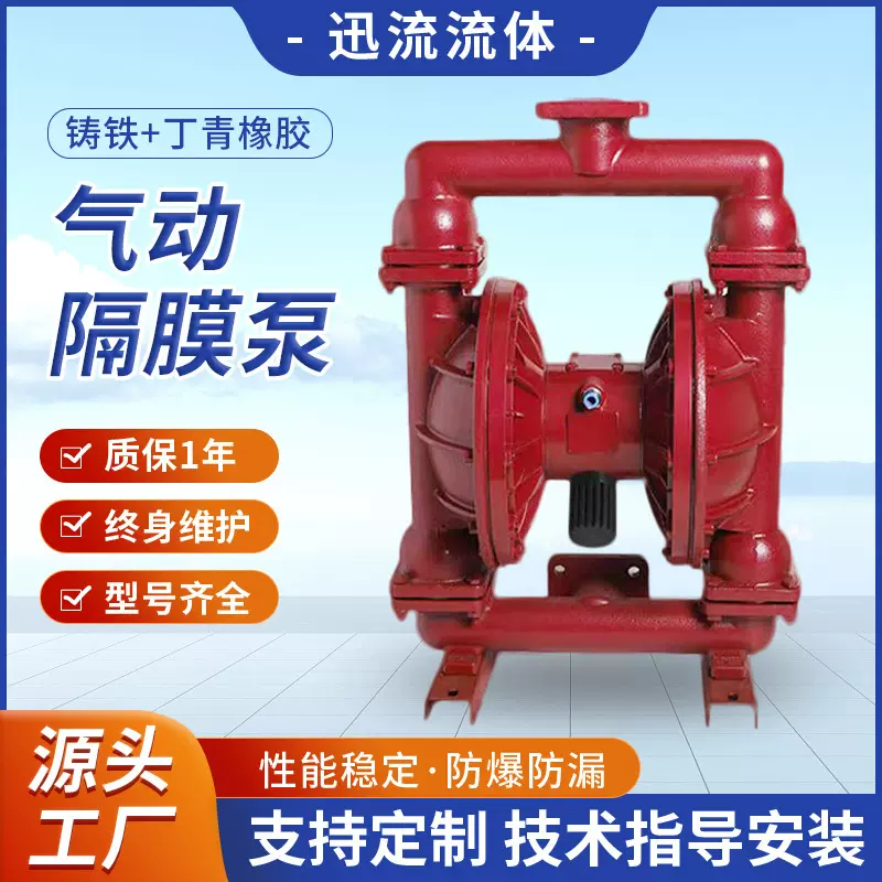 气动隔膜泵超大流量防爆排污泵工业型自吸水泵矿用泥浆气动输送泵