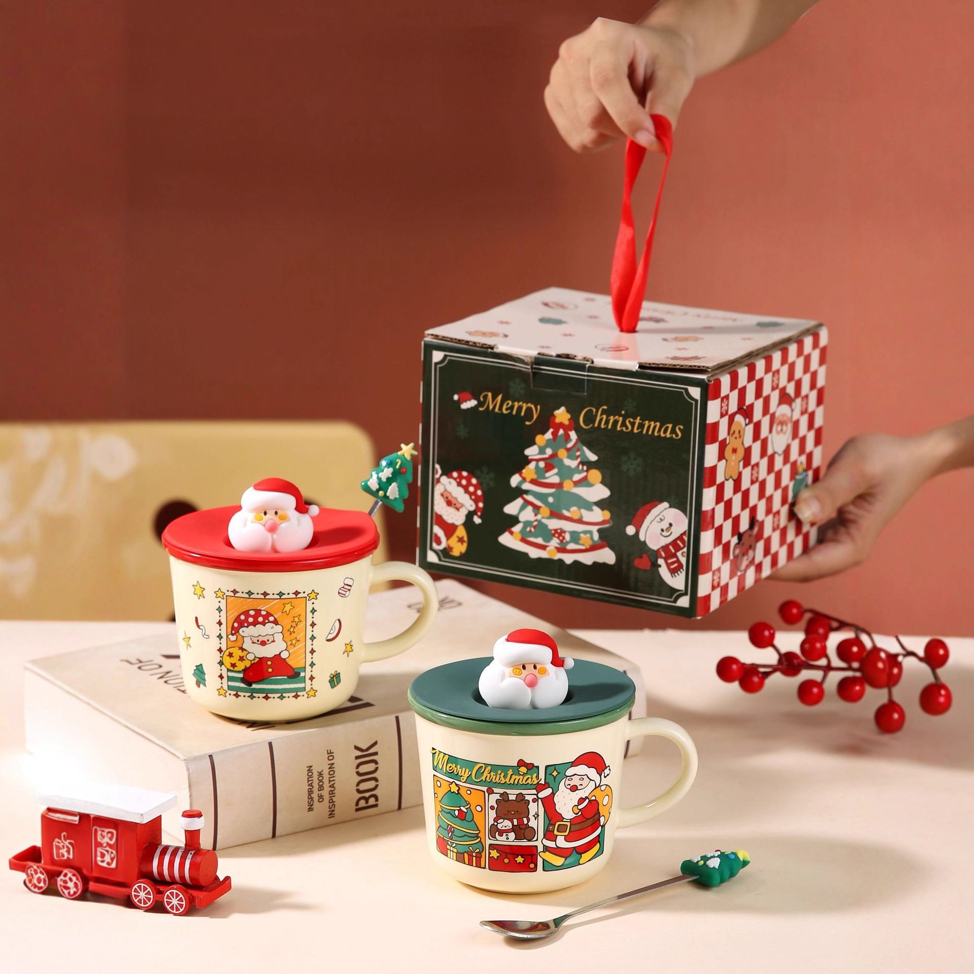 Cross-border Santa Claus Christmas Cup Creative Cartoon Mug Christmas Business Event Gift Water Cup Souvenir