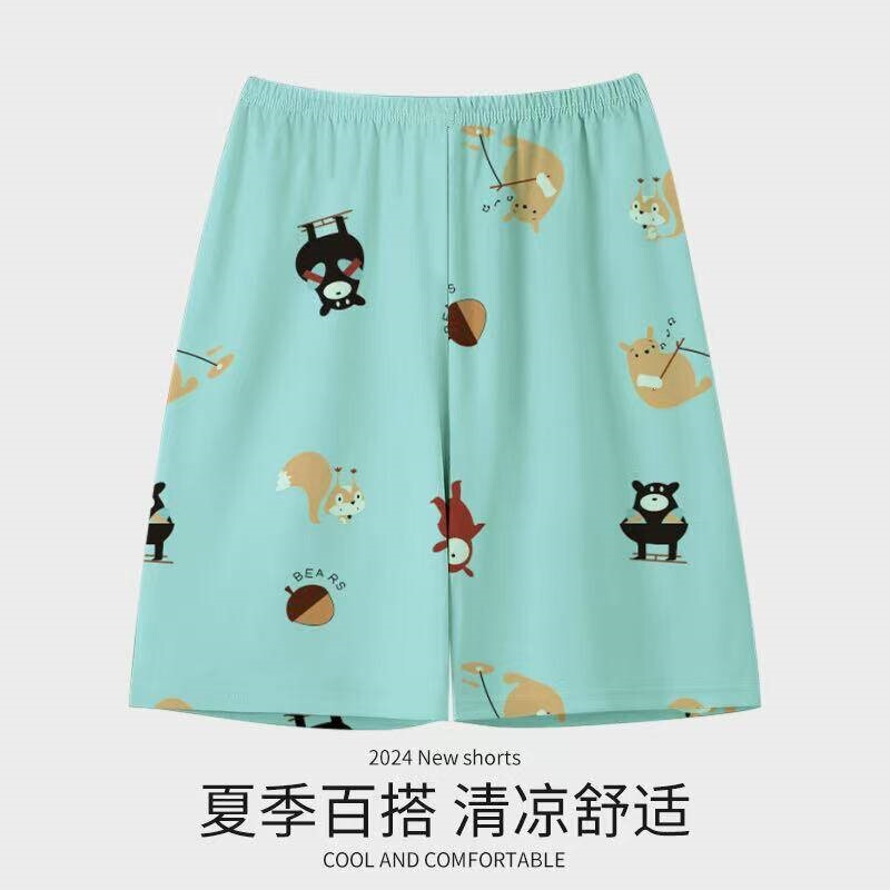 Foreign Trade Cross-Border Influencer Live-Stream Loose Sleep Shorts for Women, Summer Loose Casual Cartoon Cute Pajamas Home Wear Foreign Trade Cross-Border Influencer Live-Stream Loose Sleep Shorts for Women, Summer Loose Casual Cartoon Cute Pajamas Home Wear
