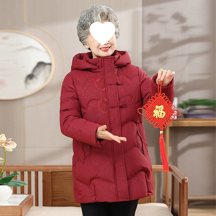 Зимняя теплая пуховая куртка для мамы, для среднего возраста