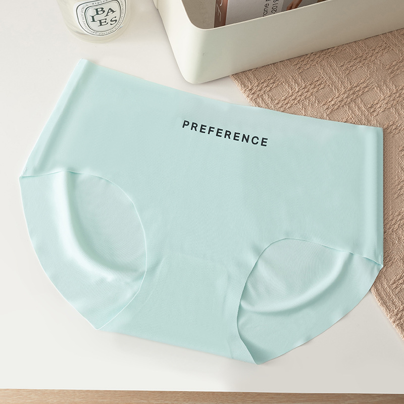 Seda de hielo que no deja marcas señoras cintura media algodón puro antibacteriano entrepierna nude niña estilo deportivo simple yoga mujeres pantalones triangulares internos