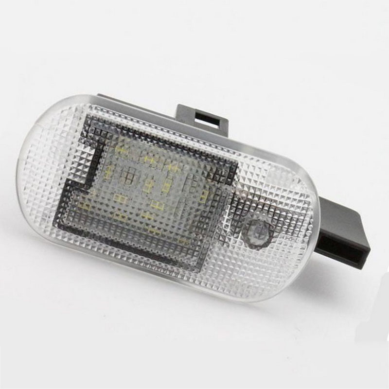 2 license plate lights, 18 LED white lights, suitable for Volkswagen Beetle 02-05, Golf 98-06, and Touran 03-13