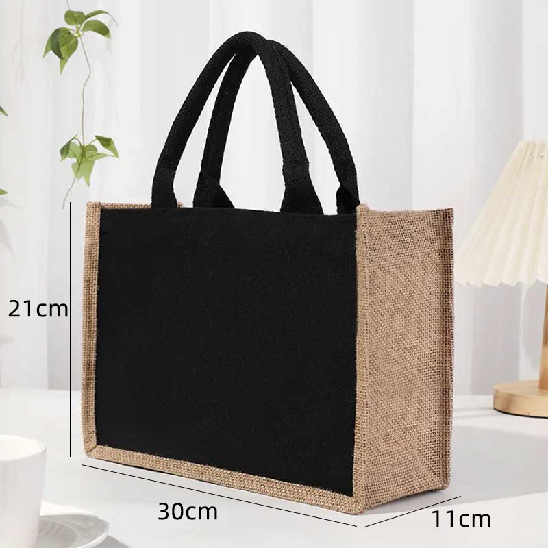 スポットリネンハンドバッグカスタムリネン無印良品バッグプリントパターンハイエンドギフトジュートバッグdiy|undefined