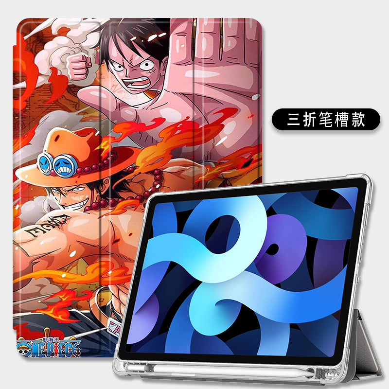 Funda protectora para iPad aplicable 56 Shell mini6 resistente a la caída air510.9 tri-fold 10,2 pulgadas airbag pen slot Pro11 Shell