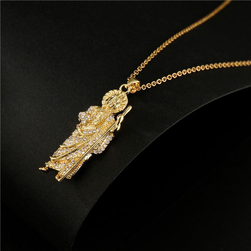 fashion death sickle priest shape pendant copper necklace