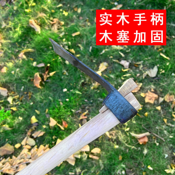 Forged wooden handle small hoe household vegetable flower hoe agricultural garden gardening tools wholesale agricultural flower hoe