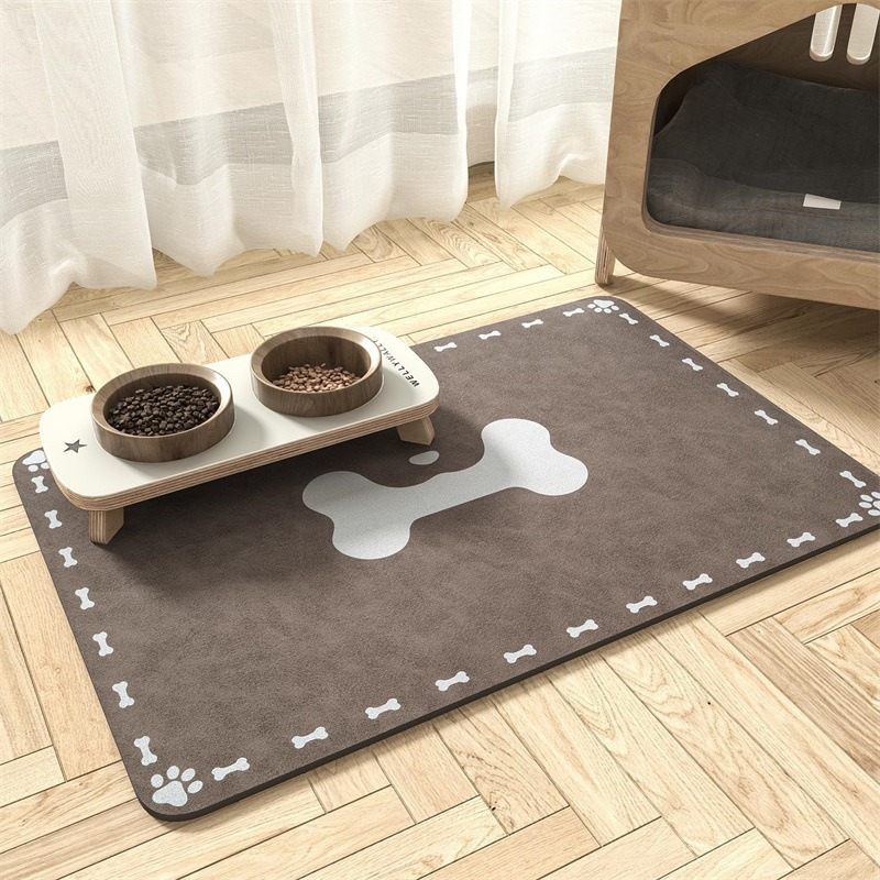 3D Diatomaceous Earth Bath Mat, Water Absorbent, Non-Slip, Dirt-Resistant, Quick-Drying, For Entryway, Bedroom, Living_voghion.com