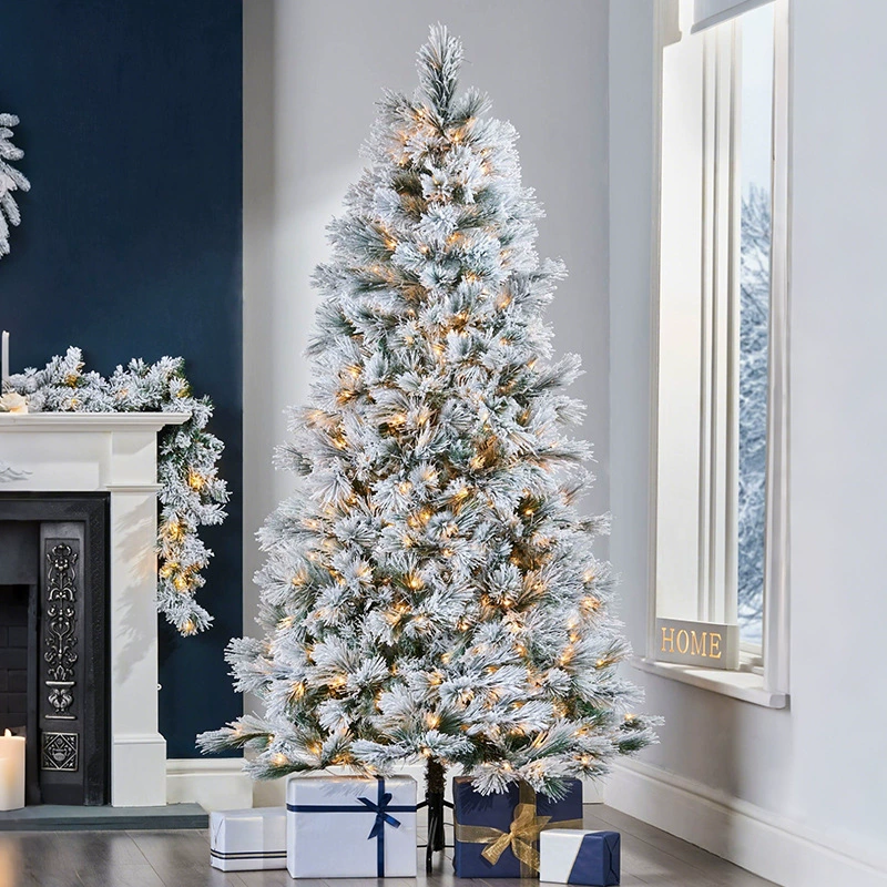 Прямые продажи с фабрики, смешанная флокировка сосновых игл, светящаяся, экологически чистая, высококачественная зашифрованная рождественская елка, украшение для дома, атмосферные украшения