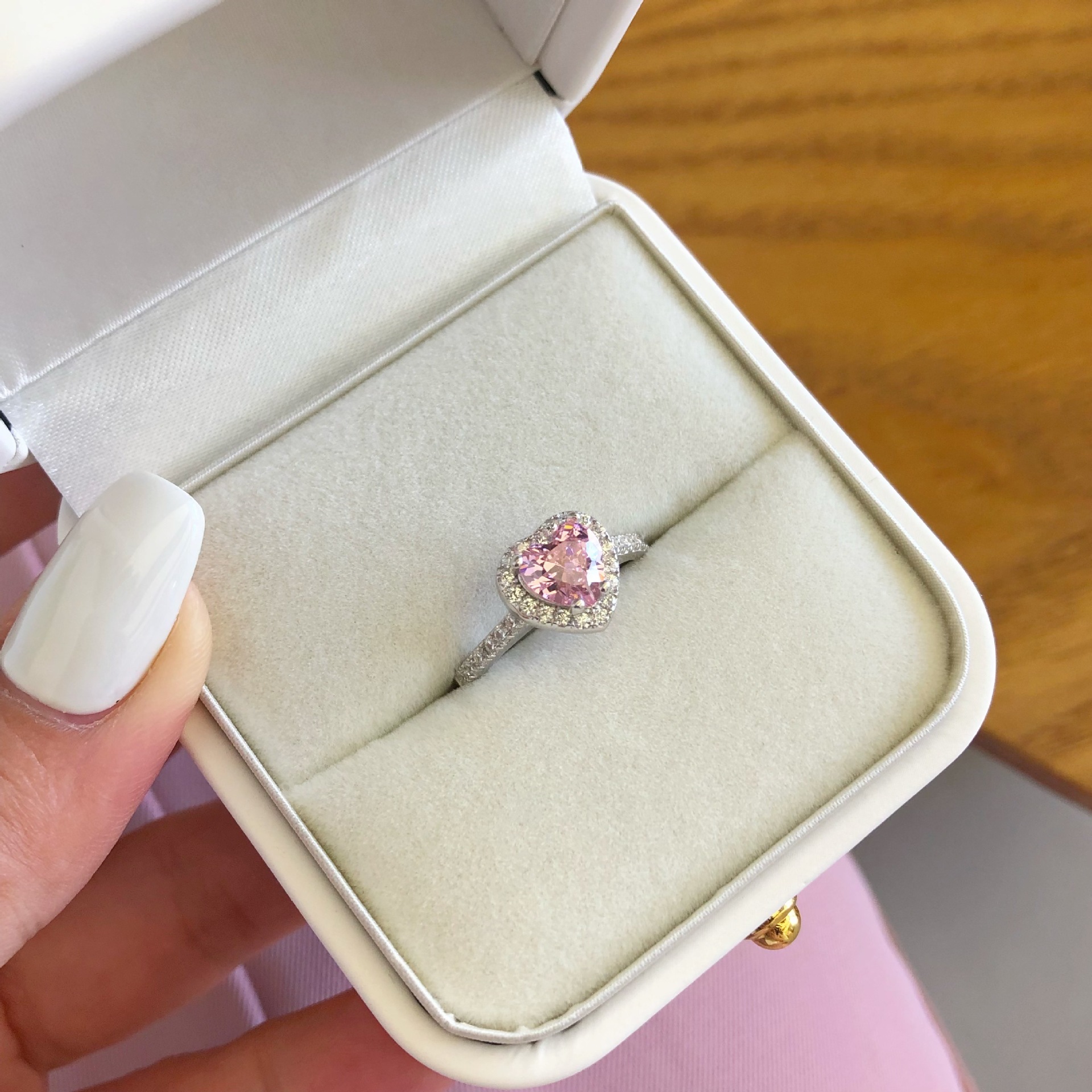 7g Weight Zircon Inlay Material Rings Classification 6, 8, 9 Ring Size 1 Piece Quantity Holiday, Daily Occasion 925 Sterling Silver Material U Shape, Water Droplets, Heart Shape Pattern Women's Gender Inlay Design IG Style, Shiny Style 925 Sterling Silver Zircon U Shape Water Droplets Heart Shape Rings 21