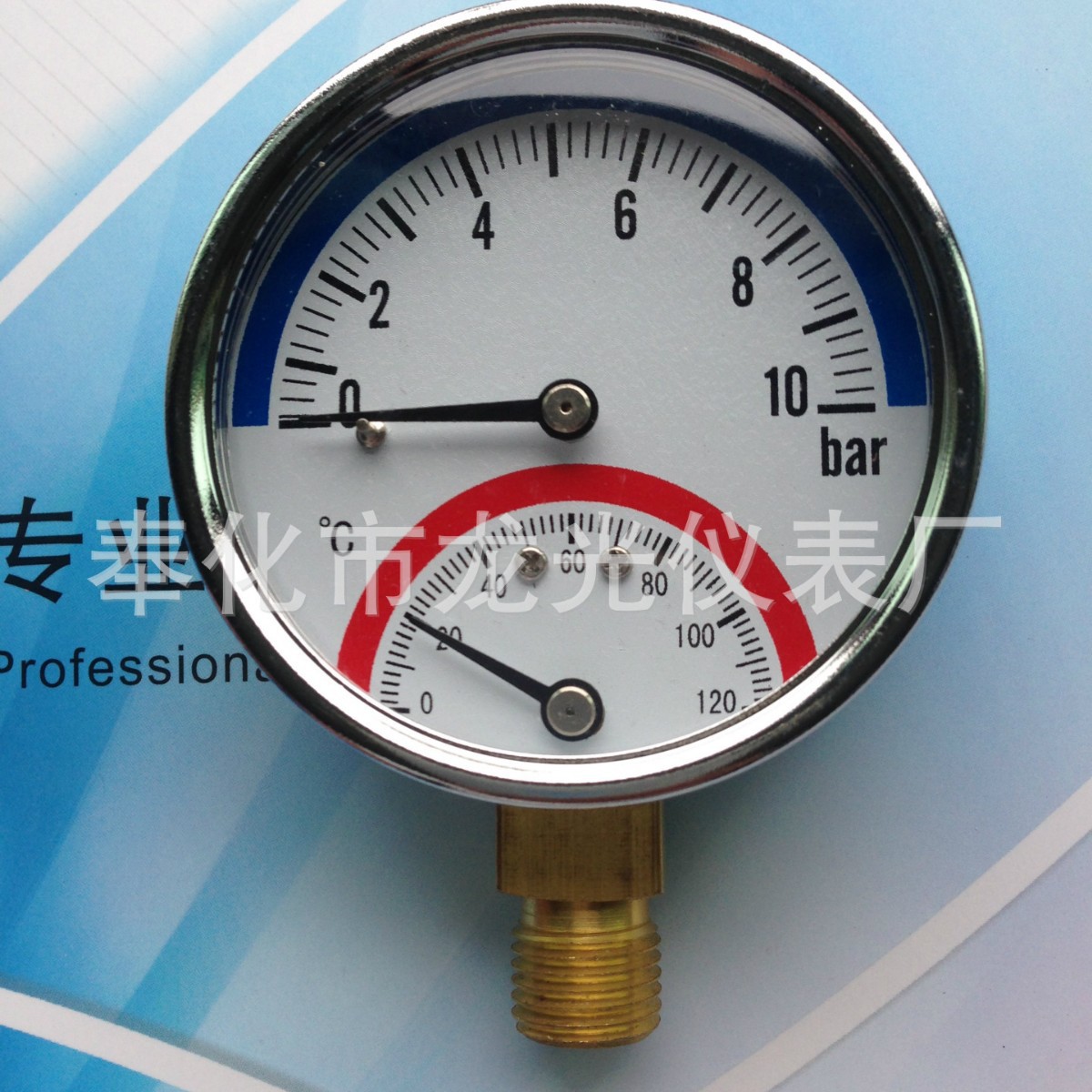 供应温度压力一体表,温压表，压力表，地暖，水阀门高精度抗震