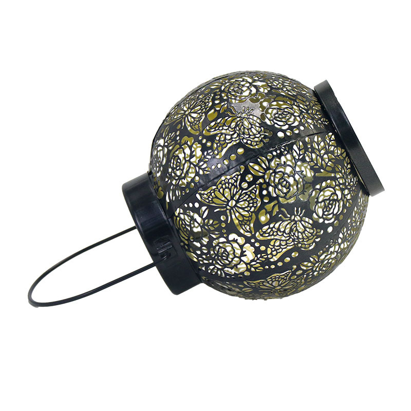 Solar garden light with projector patterns landscape rose butterfly…