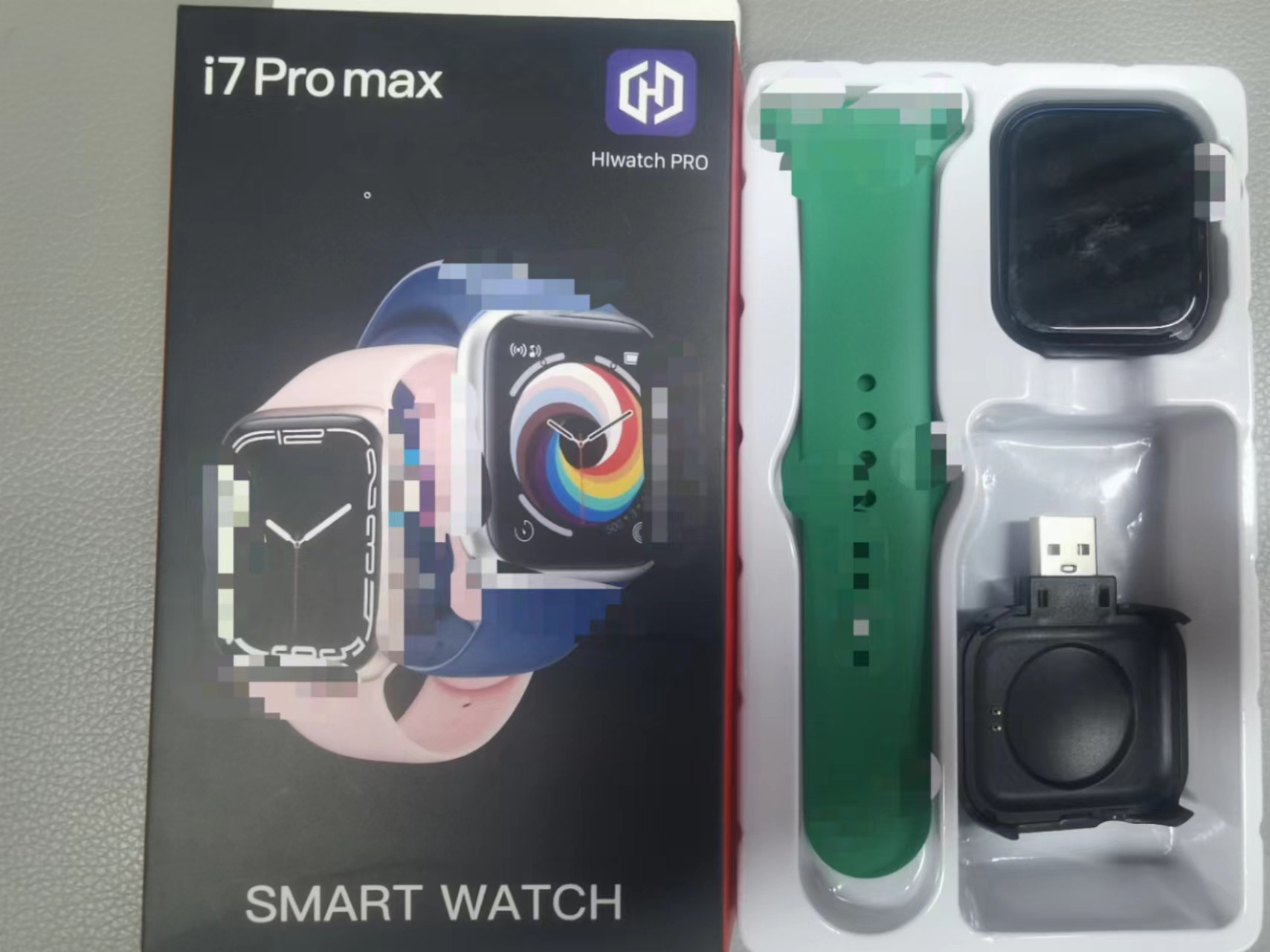 Venta caliente transfronteriza i7promax 1,71 pulgadas reloj inteligente Bluetooth recordatorio mensaje de llamada monitoreo de salud frecuencia cardíaca