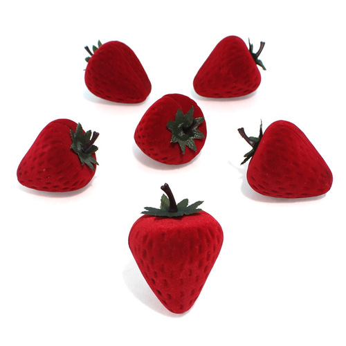 Strawberry Ring Box Cartoon Creative Mini Proposal Jewelry Box Storage Box Cute Gift Box Wholesale