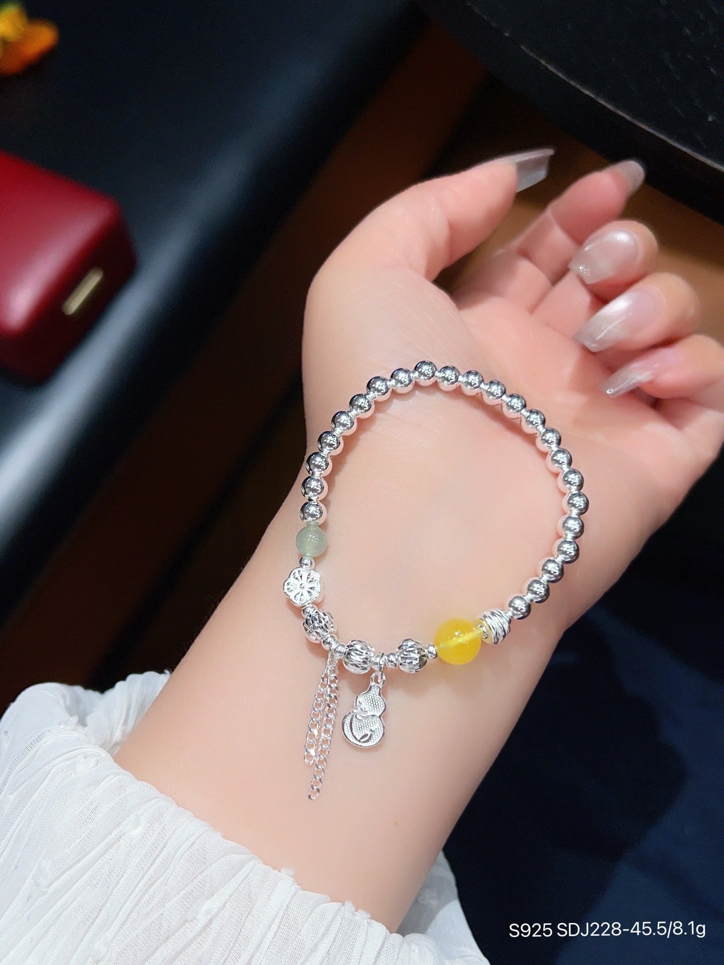 S925 pulsera de mariposa de amatista de plata esterlina joyería de plata femenina con cuentas diseño de nicho pulsera de cristal rosa regalo para novia