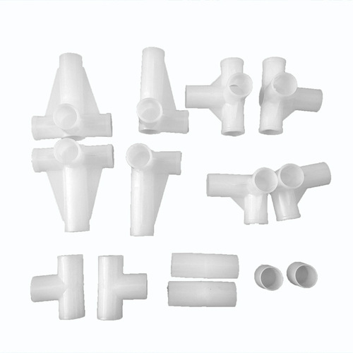 Simplified wardrobe shoe rack accessories three-way connection supply 12MM plastic hanger joint parts