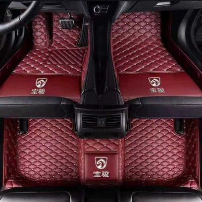 Modelə uyğun ayaqaltı mats - baojun-310-single-layer-red-with-car-logo
