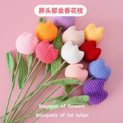 ネットの赤い太ったブツブツの毛糸の太った頭のチューリップの完成品の花の体育生の運動のカレーの直男は彼女の恋人の花束を送ります。