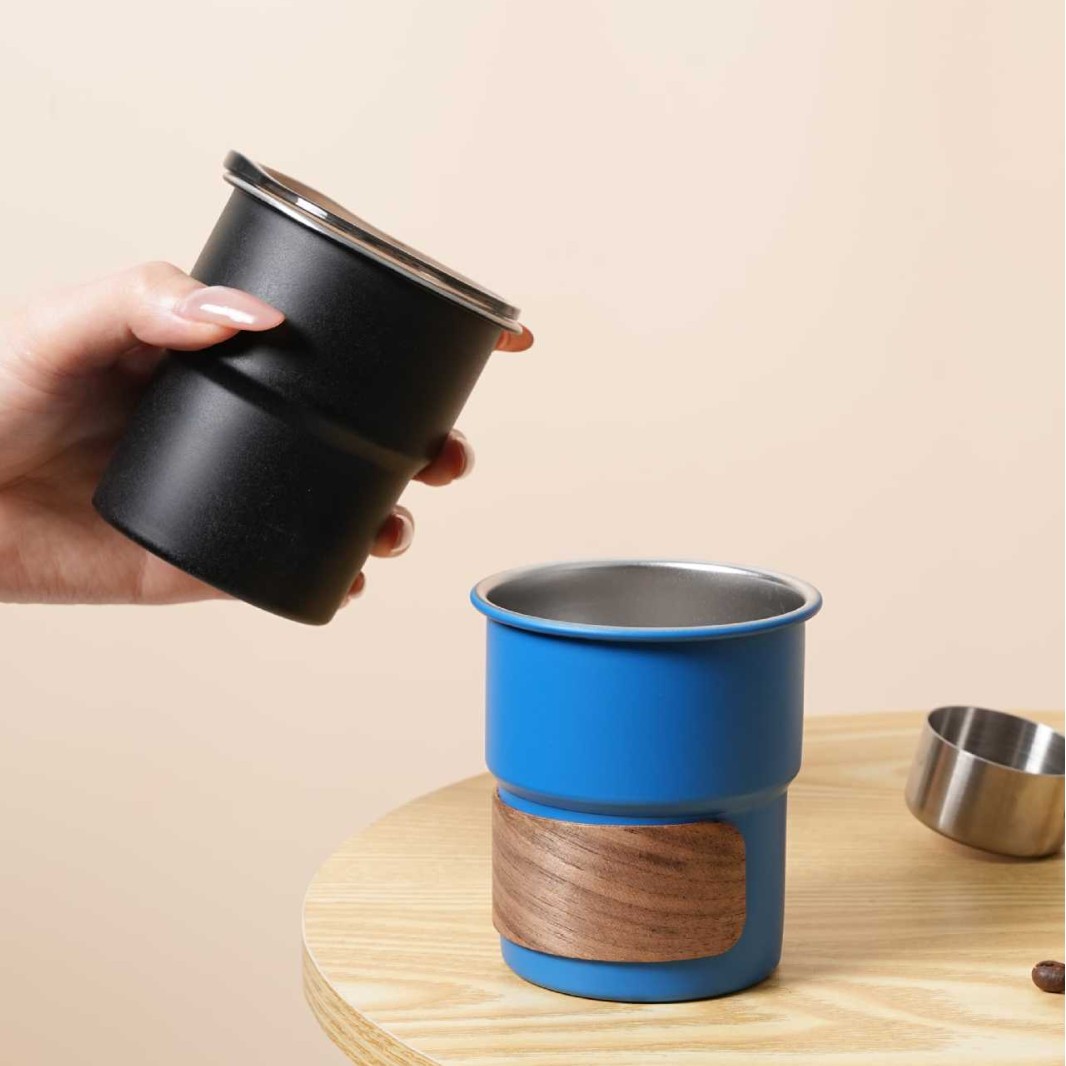 Vaso de una sola capa de acero inoxidable 304 con logo impreso, vaso para cerveza, taza de café para camping al aire libre, modelo superventas transfronterizo