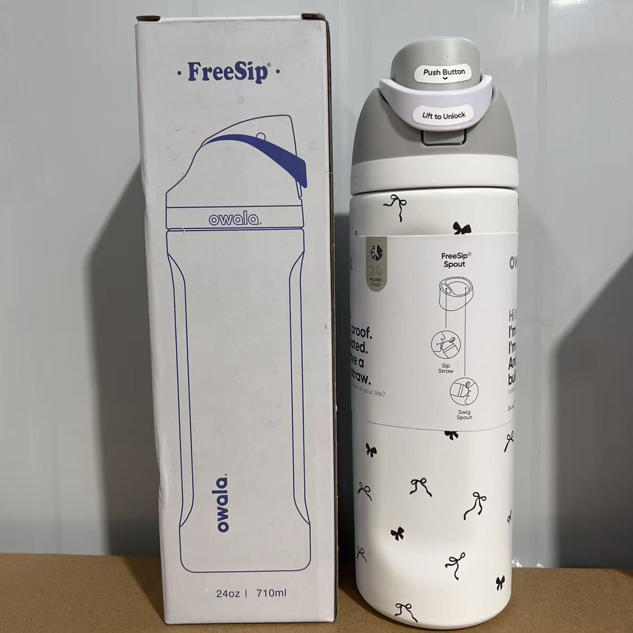Owala en stock de gran capacidad portátil hervidor de agua al aire libre para hombres tazas de agua caliente de moda para mujeres tazas de fruta deportivas al por mayor