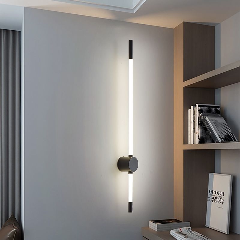 LED simple línea giratoria faro escalera dormitorio cabecera lámpara de pared de fondo cabecera lámpara de pared lámpara de sala de estar