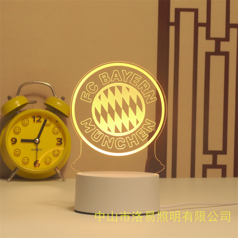 3D lámpara de noche acrílica atmósfera regalos de cabecera atmósfera lámpara de evento regalos al por mayor DIY lámpara de escritorio ideas de Navidad
